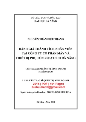 Luận văn thạc sĩ: Đánh giá thành tích nhân viên (PDF)
