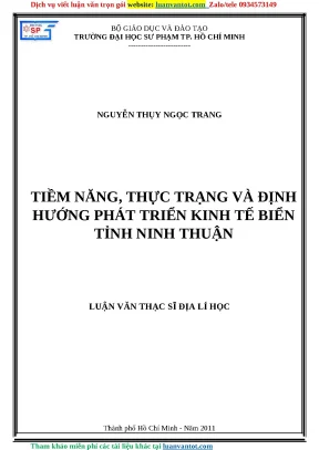 Phát Triển Kinh Tế Biển Tỉnh Ninh Thuận: Tiềm Năng và