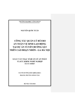 Quản lý rủi ro an toàn lao động trong dự án đường sắt 