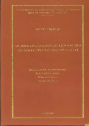 Tác động của du lịch sinh thái đến môi trường tại vườn