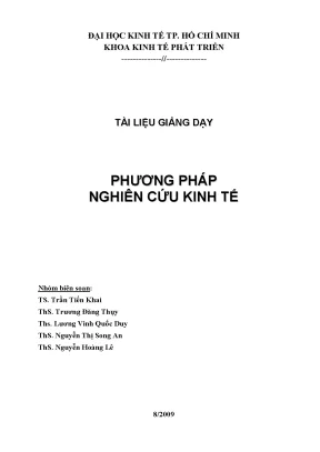 Phương Pháp Nghiên Cứu Kinh Tế Tại Đại Học Kinh Tế TP.HCM
