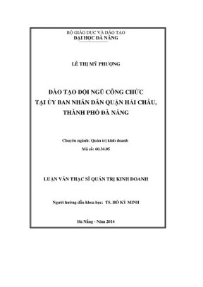 Luận văn: Đào tạo công chức tại UBND quận Hải Châu