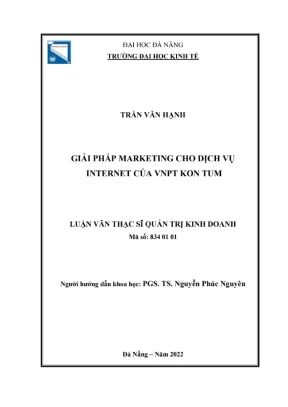Luận văn marketing dịch vụ Internet VNPT Kon Tum (Tham khảo)