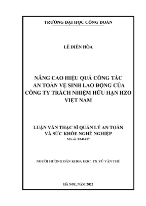 An toàn vệ sinh lao động: Giải pháp nâng cao hiệu quả