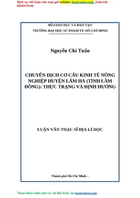 Chuyển dịch cơ cấu kinh tế nông nghiệp huyện Lâm Hà: