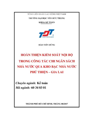 Nâng cao Kiểm Soát Nội Bộ trong Chi Ngân Sách Nhà Nước