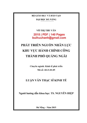 Phát triển nguồn nhân lực hành chính công TP Quảng Ngãi