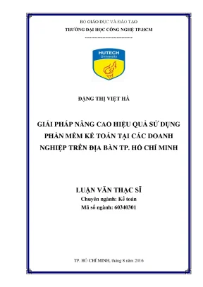 Giải pháp nâng cao hiệu quả sử dụng phần mềm kế toán tại