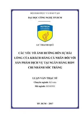 Các yếu tố ảnh hưởng đến sự hài lòng của khách hàng cá