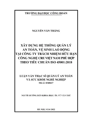 Hệ thống quản lý an toàn vệ sinh lao động tại CRE Việt 