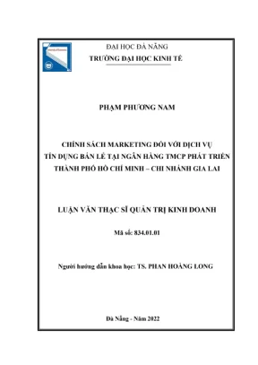 Luận văn Marketing tín dụng bán lẻ tại HDBank Gia Lai