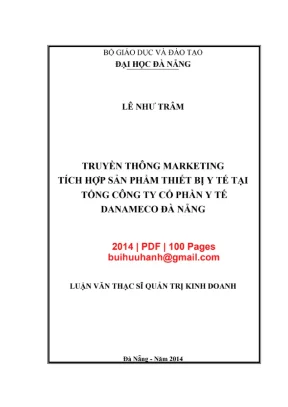Luận văn Marketing tích hợp thiết bị y tế Danameco (PDF)