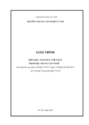 Giáo Trình Giáo Dục Thể Chất Trung Cấp Nghề Củ Chi