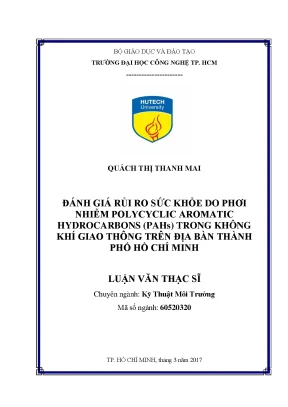 Đánh Giá Rủi Ro Sức Khỏe Do PAHs Trong Không Khí Giao