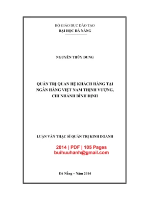 Luận văn Quản trị quan hệ khách hàng tại VPBank Bình Định