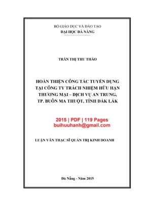 Hoàn thiện tuyển dụng tại công ty An Trung Đắk Lắk