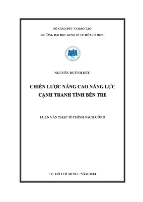 Nâng cao năng lực cạnh tranh tỉnh Bến Tre: Chiến lược và