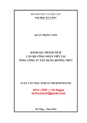 Luận văn ThS: Đánh giá thành tích nhân viên công ty xây dựng
