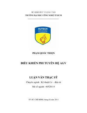 Nghiên cứu điều khiển phi tuyến cho hệ AGV trong kỹ