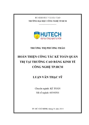 Cải tiến kế toán quản trị tại Cao đẳng Kinh tế - Công 