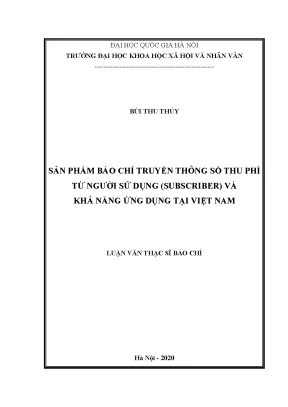 Mô Hình Sản Phẩm Báo Chí Truyền Thông Số Tại Việt Nam: