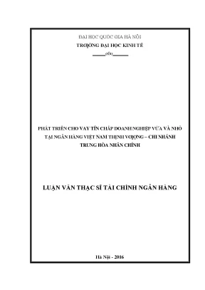 Phát Triển Cho Vay Tín Chấp Doanh Nghiệp Vừa và Nhỏ Tại