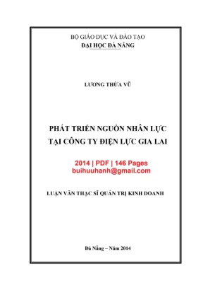 Luận văn phát triển nguồn nhân lực tại Điện lực Gia Lai