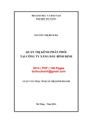 Luận văn Quản trị kênh phân phối Công ty Xăng dầu Bình Định