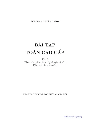 Bài Tập và Lý Thuyết Toán Cao Cấp Tập 3