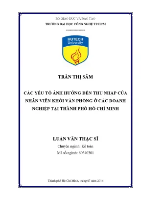 Các yếu tố ảnh hưởng đến thu nhập nhân viên văn phòng