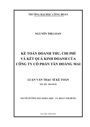 Nghiên cứu kế toán doanh thu, chi phí và kết quả kinh