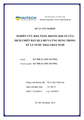 Nghiên cứu khả năng kháng khuẩn của dịch chiết hạt quả