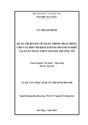 Luận văn: Quản trị rủi ro tín dụng tại Sacombank