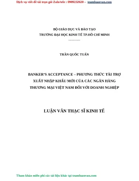 Phương Thức Tài Trợ Xuất Nhập Khẩu Mới: Nghiên Cứu Về