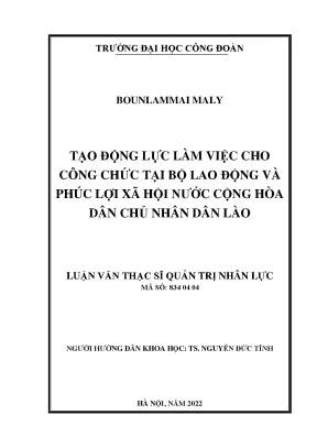 Tăng cường động lực làm việc cho công chức tại Bộ Lao
