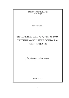 Nâng cao hiệu quả thi hành pháp luật về vệ sinh an toàn
