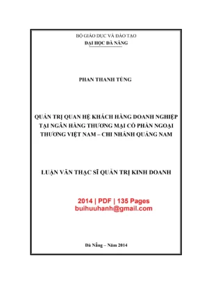 Luận văn Quản trị quan hệ khách hàng Vietcombank Quảng Nam