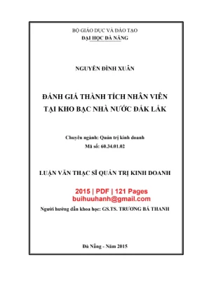 Luận văn đánh giá thành tích nhân viên tại KBNN Đắk Lắk