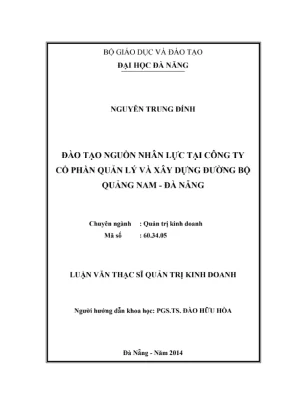 Luận văn: Đào tạo nguồn nhân lực trong doanh nghiệp xây dựng