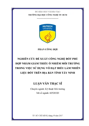 Giải pháp công nghệ đốt vỏ hạt điều giảm ô nhiễm môi