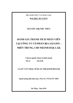 Luận văn Đánh giá thành tích nhân viên tại Bia Sài Gòn