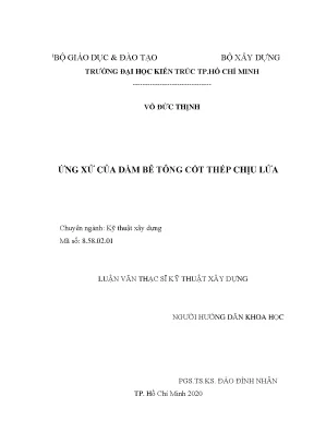 Nghiên cứu ứng xử của dầm bê tông cốt thép chịu lửa