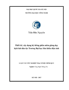 Phân Tích và Thiết Kế Hệ Thống Phần Mềm Giảng Dạy Kịch