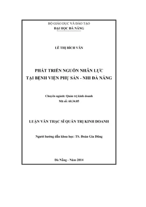 Luận văn: Phát triển nguồn nhân lực BV Phụ sản - Nhi Đà Nẵng