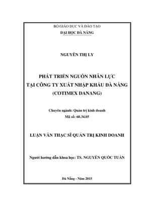 Luận văn phát triển nguồn nhân lực tại Cotimex Đà Nẵng