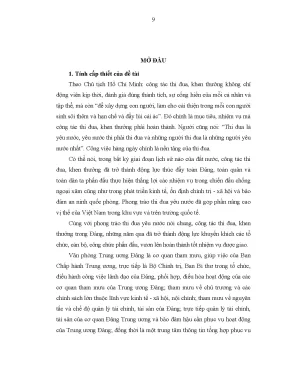 Công tác thi đua khen thưởng tại Văn phòng Trung ương