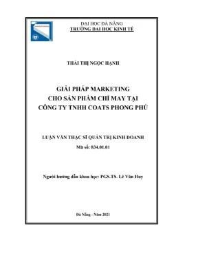 Luận văn marketing sản phẩm chỉ may tại Coats Phong Phú