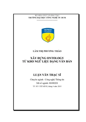 Xây Dựng Ontology Từ Kho Ngữ Liệu Văn Bản: Phương Pháp