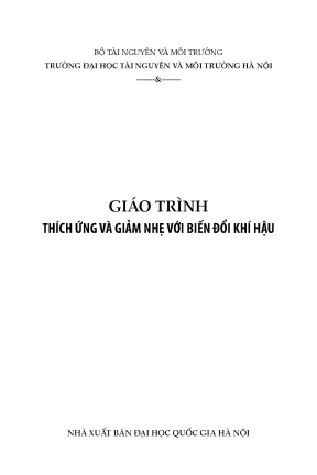Giáo Trình Thích Ứng và Giảm Nhẹ Biến Đổi Khí Hậu: Hướng 