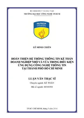 Hoàn thiện hệ thống thông tin kế toán cho doanh nghiệp
